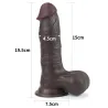 LoveToy SlidingSkin Gode Sliding Skin 15 x 4.8 cm Marron